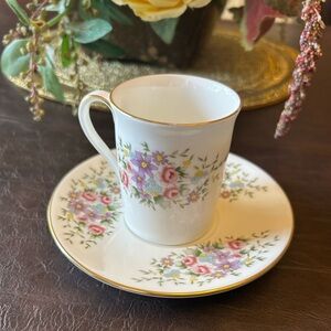 Floral Porcelain Cup and Saucer Set